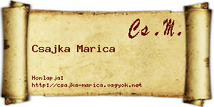 Csajka Marica névjegykártya